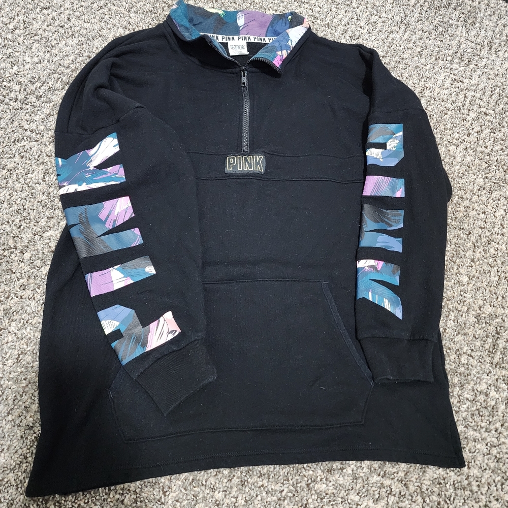 PINK 1/4 zip pullover